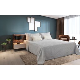 Kit Colcha Montblanc Tafeta 101 Chumbo Solteiro 180x230cm - 2