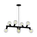 Ver imagem 1 de Lustre Pendente Taschibra Amora Preto para 8 Lâmpadas E27 Bivolt