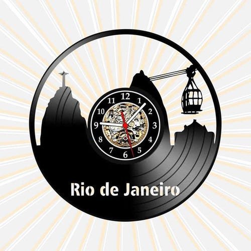 Relógio Rio De Janeiro Cidade Agência Turismo Viagens Vinil - 1