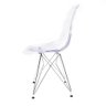 Conjunto com 2 Cadeiras Eames Transparente - Base Eiffel Cromada  - 4