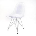 Ver imagem 3 de Conjunto com 2 Cadeiras Eames Transparente - Base Eiffel Cromada