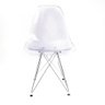 Conjunto com 2 Cadeiras Eames Transparente - Base Eiffel Cromada  - 2
