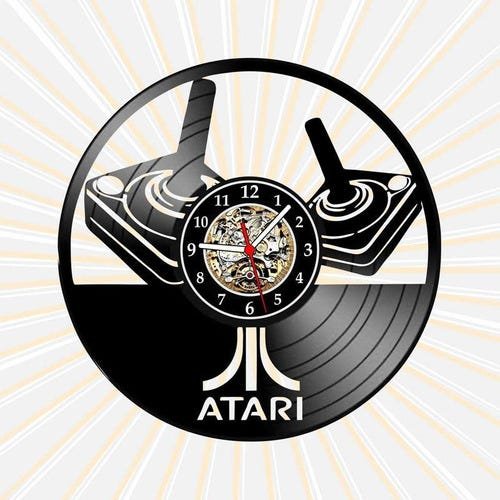 Relógio Parede Atari Videogame Games Nerd Geek Vinil Lp - 1