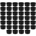 Ver imagem 1 de Jogo 40 Potinhos de Molho Ramekim para Servir Petiscos 150ml Ramequim Preto Coza