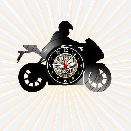 Relógio Parede Moto Esportes Motociclista Motoqueiro Vinil - 1