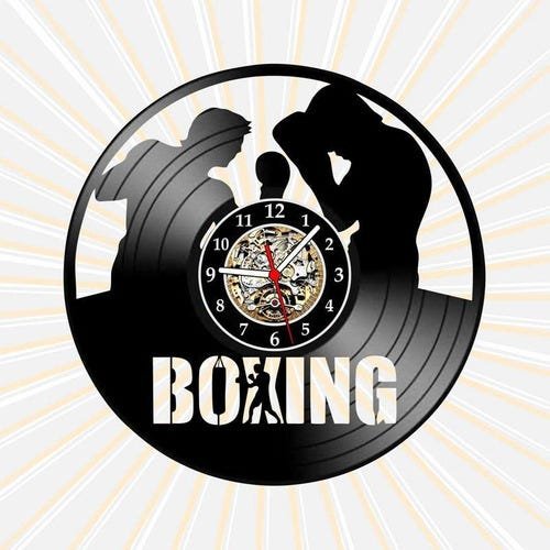 Relógio Parede Boxe Luta Vinil Lp Decoração Retrô Vintage - 1
