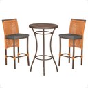 Ver imagem 1 de Mesa Bistro e 2 Banquetas Roma Marrom Corda Náutica 11 Trama Original