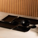 Ver imagem 2 de Ramekin Melamina Preto 40ml Molheira Lyor Porta Shoyu Quadrado Tóquio Potinho Pequeno