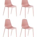 Ver imagem 1 de Kit com 4 Cadeiras em Polipropileno Miami Rosa/Rose
