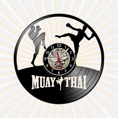 Relógio Muay Thai Lutas Artes Marciais Esportes Vinil Lp - 1