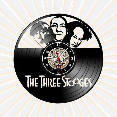 Relógio Os Três Patetas Filmes Series Tv Nerd Geek Vinil Lp - 1