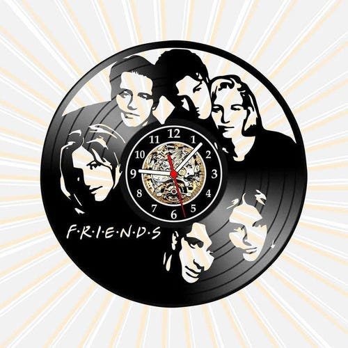 Relógio Parede Friends Filmes Series Tv Nerd Geek Vinil Lp - 1