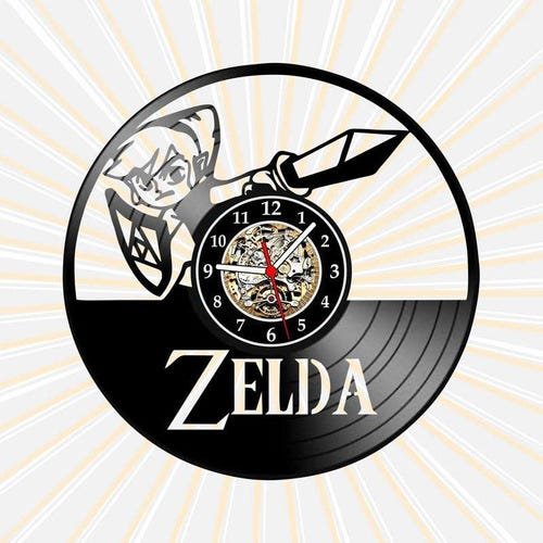 Relógio Parede Zelda Games Vinil Lp Decoração Retrô Vintage - 1