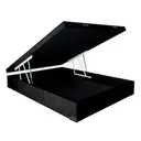 Ver imagem 1 de Cama Box Baú Casal Preto Sintético 42x138x188