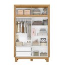 Ver imagem 3 de Quarto de Bebê com Cômoda e Roupeiro 2 Portas de Correr Flora Branco Acetinado Qmovi