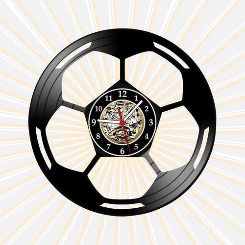Relógio Parede Bola De Futebol Times Esportes Vinil Lp Retrô - 1