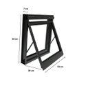 Ver imagem 5 de Janela Vitrô Maxim-ar 50x50 Alumínio Preto 7cm Batente Banheiro Luxo