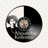 Relógio Parede Alexandra Kollontai Comunismo Vinil Lp Arte - 1