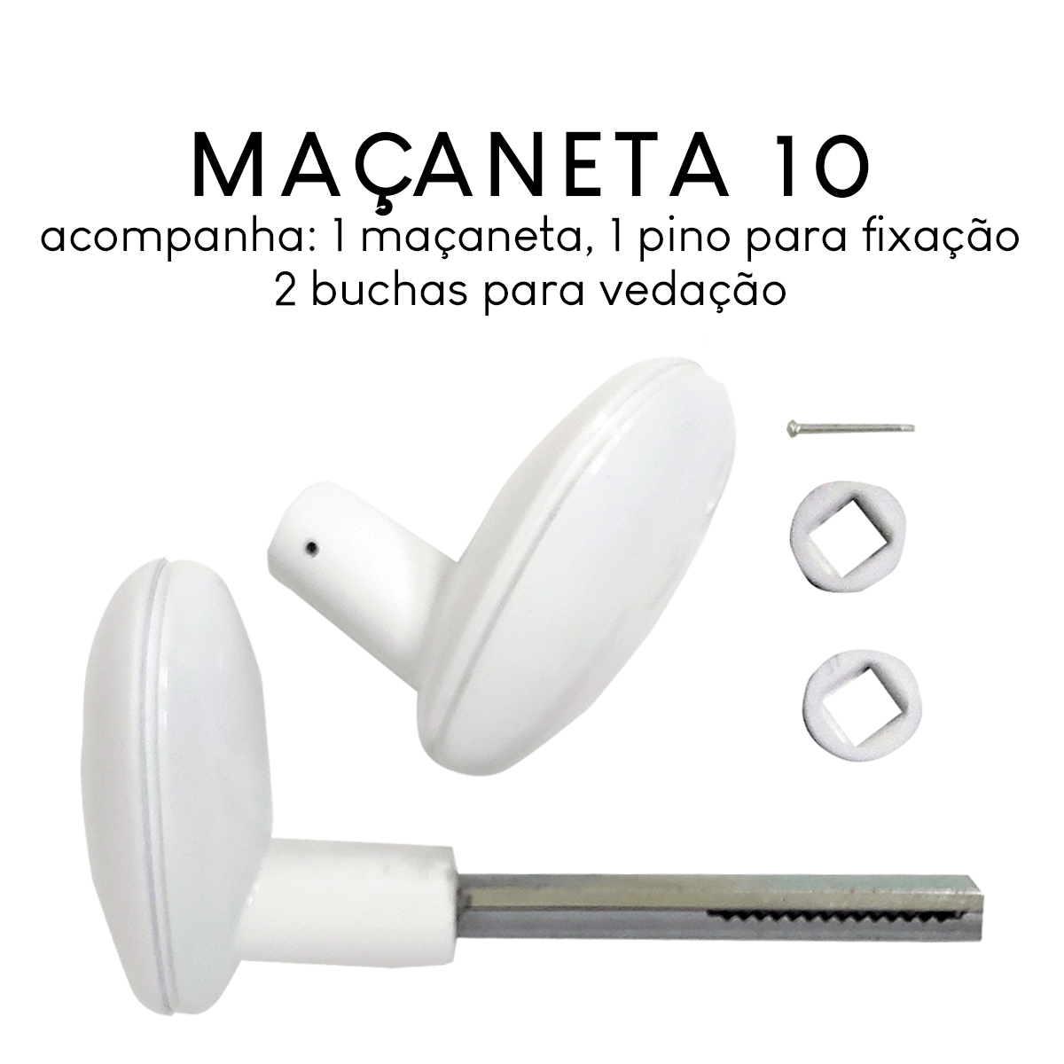 Maçaneta Alavanca Avulsa Porta De Casa Universal Branca Stam MACANETA 10 - BRANCO - 6