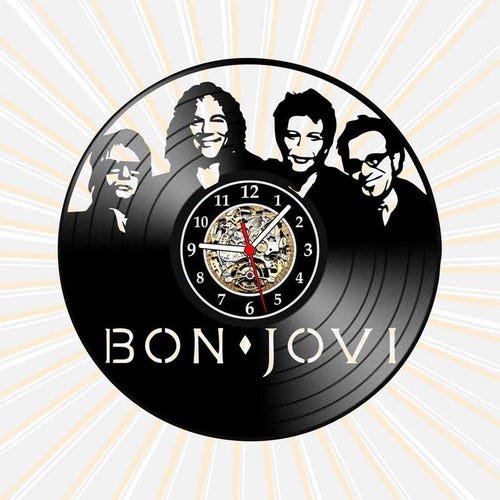 Relógio Parede Bon Jovi Bandas Rock Musica Vinil Lp Clock - 1