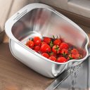 Ver imagem 2 de Escorredor de Arroz Inox Grao Verdura Legumes Multiuso Versatil Cozinha Preparo Refeiçao