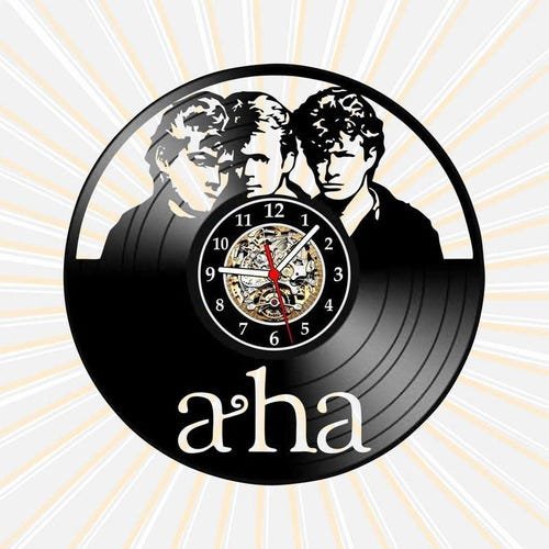 Relógio Parede A-ha Banda Rock Musica Vinil Lp Decoração Art - 1