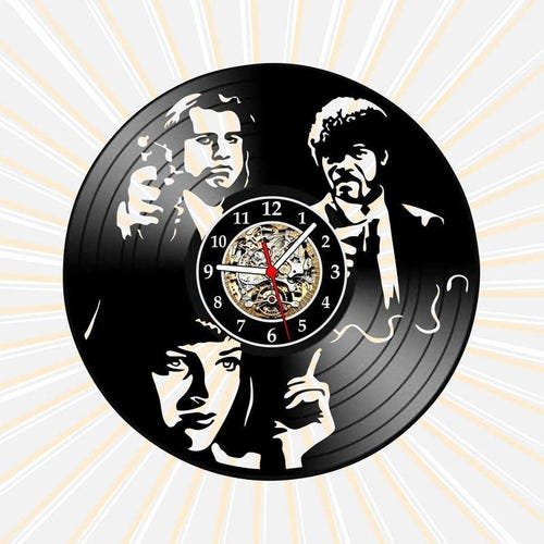 Relógio Parede Pulp Fiction Nerd Geek Decor Retrô Vintage - 1