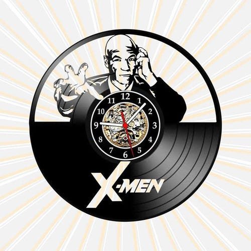 Relógio X-men Professor Xavier Hq Desenho Tv Geek Vinil Lp - 1