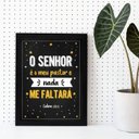 Ver imagem 2 de Quadro Salmo O Senhor É O Meu Pastor 33x24cm:Madeira preta