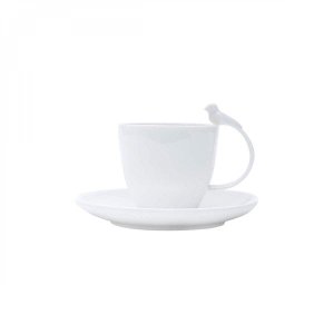 Jogo de Xícaras de Chá com Pires Porcelana 12 Peças 200ml Birds Rojemac