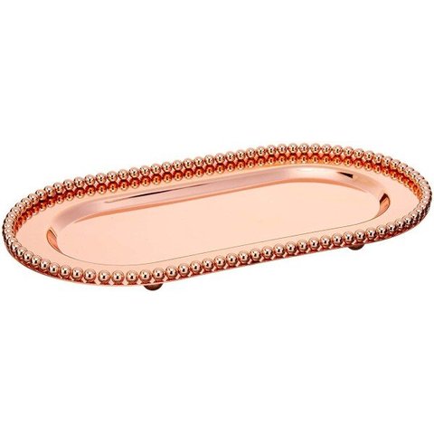 Bandeja de Zamac Balls Rose 29x16,5x3cm