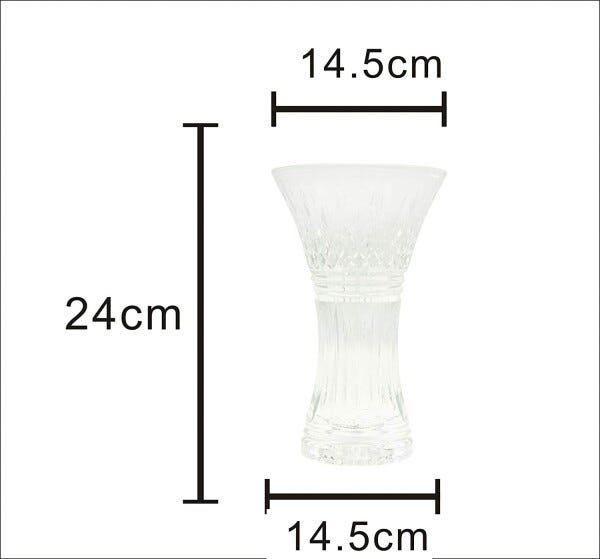 VASO CRISTAL DE CHUMBO LYS 15x10x24cm - 3