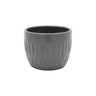 VASO CER&Acirc;MICA EMBOSSED GROOVE CINZA 12,2 X 12,2 X 9,7 CM - 2