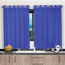 Ver imagem 1 de Cortina 2,00x1,20 Janela Sala Quarto Cozinha Tecido Liso Cor:azul