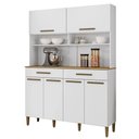 Ver imagem 1 de Kit Cozinha Itália 6 Portas e 2 Gavetas Arte Móveis:branco