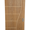 Ver imagem 2 de Porta de Correr Frisada em Madeira – Padrão Ipê Champagne – 2,10 X 0,82