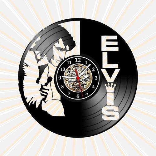Relógio Parede Elvis Presley Bandas Rock 50 Disco Vinil - 1