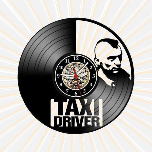 Relógio Parede Taxi Driver Filmes Series Tv Cinema Vinil Lp - 1