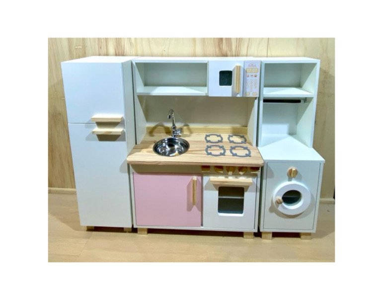 Cozinha Infantil Completa com Lavanderia Fábrica de Casinha Branco