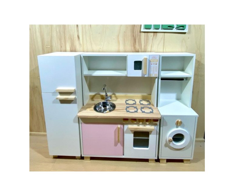 Cozinha Infantil Completa com Lavanderia Fábrica de Casinha Branco - 2