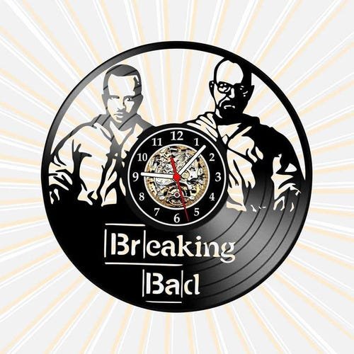 Relógio Breaking Bad Filmes Series Tv Nerd Geek Vinil Lp - 1