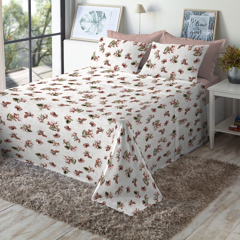 Jogo de Cama Queen Size 180 Fios Fiori - Yasmin (7816) - 2