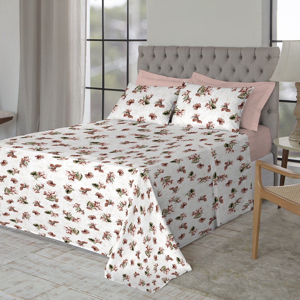 Jogo de Cama Queen Size 180 Fios Fiori - Yasmin (7816) - 4