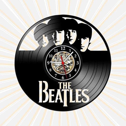 Relógio Parede Beatles Bandas Rock Pop Musica Vinil Lp Retrô - 1