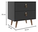 Ver imagem 5 de Mesa de Cabeceira 1 Gaveta Preto/Carvalho - J Carvalho
