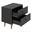 Ver imagem 5 de Mesa de Cabeceira para Quarto Multiuso 1 Gaveta Preto Carvalho