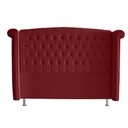 Ver imagem 1 de Cabeceira de Cama Box Luxo Casal 140 Cm Suede Vermelho Eli Móveis