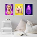 Ver imagem 1 de Kit 3 Quadros Decorativos Saint Germain com Jesus Cristo 24x18cm:madeira Branca