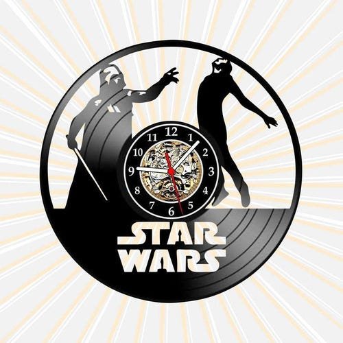 Relógio Parede Star Wars Nerd Geek Vinil Decor Retrô Vintage - 1