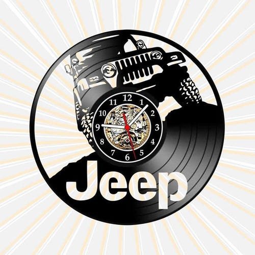 Relógio Parede Jeep Carros Trilhas Aventuras Disco Vinil Lp - 1